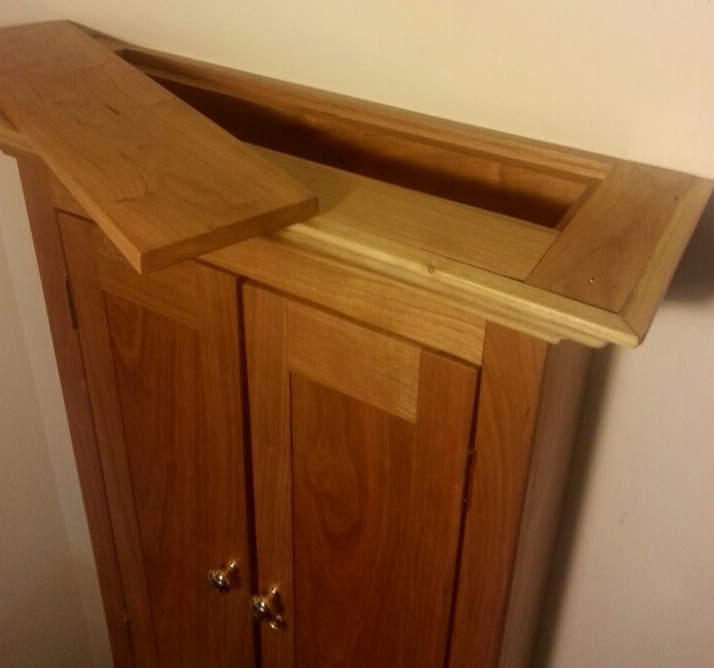 Wooden Cabinet with Hidden Stash Compartment