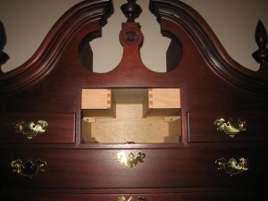 Concealed Drawers in Highboy Armoire