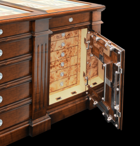 Finely Crafted Safe Door on Furniture