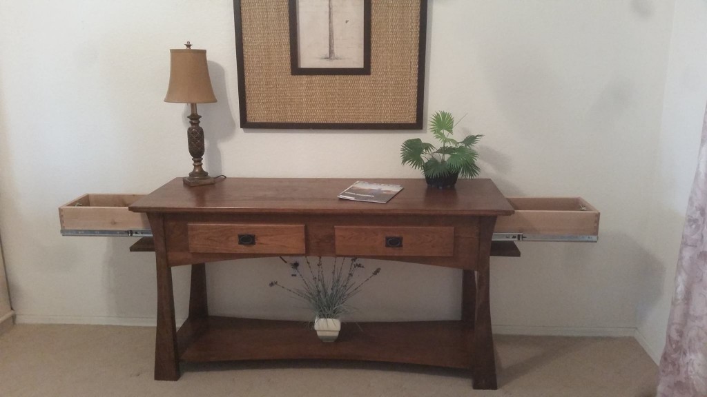Sofa Table with Secret Drawers StashVault Secret Stash Compartments