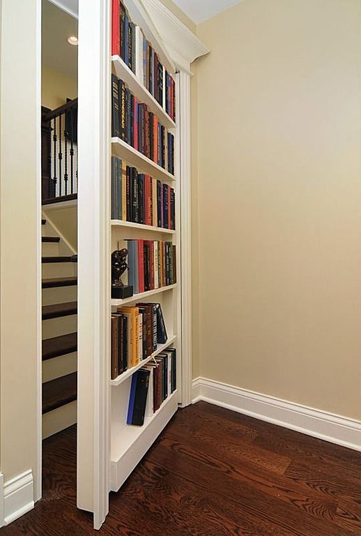 Stairs Behind Secret Bookcase Door