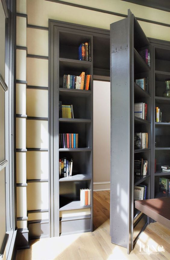 Secret Bookcase Door to Bedroom