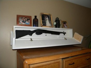 Long Gun in Secret Shelf Compartment
