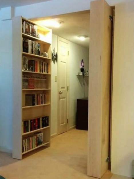 DIY Bookcase Doors to Secret Room