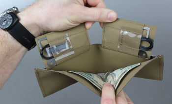 Hidden Storage Flaps in Tactical Wallet