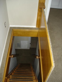 Carpeted Trap Door to Basement