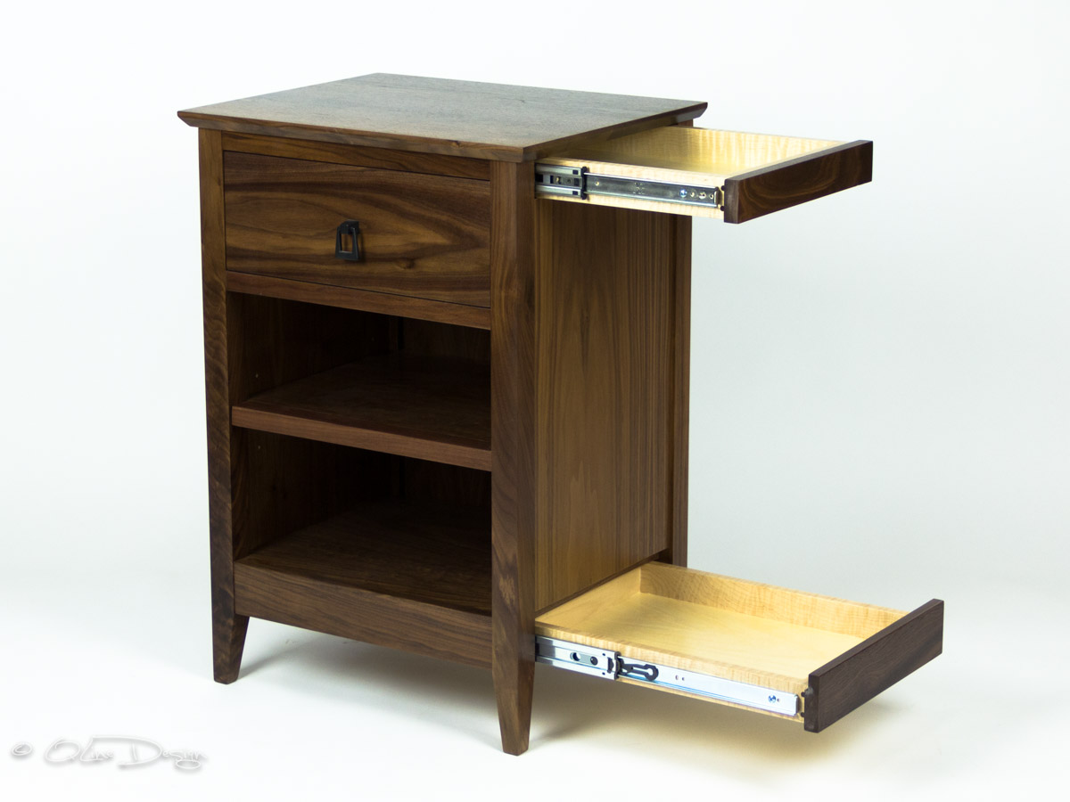 Night Stand with Secret Side Drawers