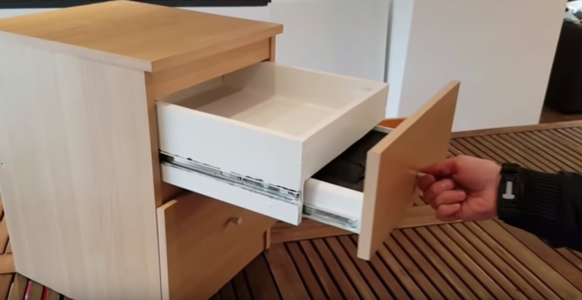 Hidden Storage Drawer in Nightstand