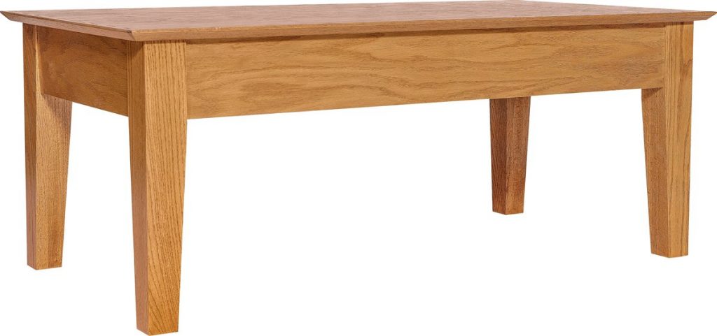 Wooden Coffee Table with Secret Compartment for Long Item Storage