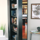 Secret Bookcase Door with Tilting Book Access Secret Bookcase Door to Gun Room
