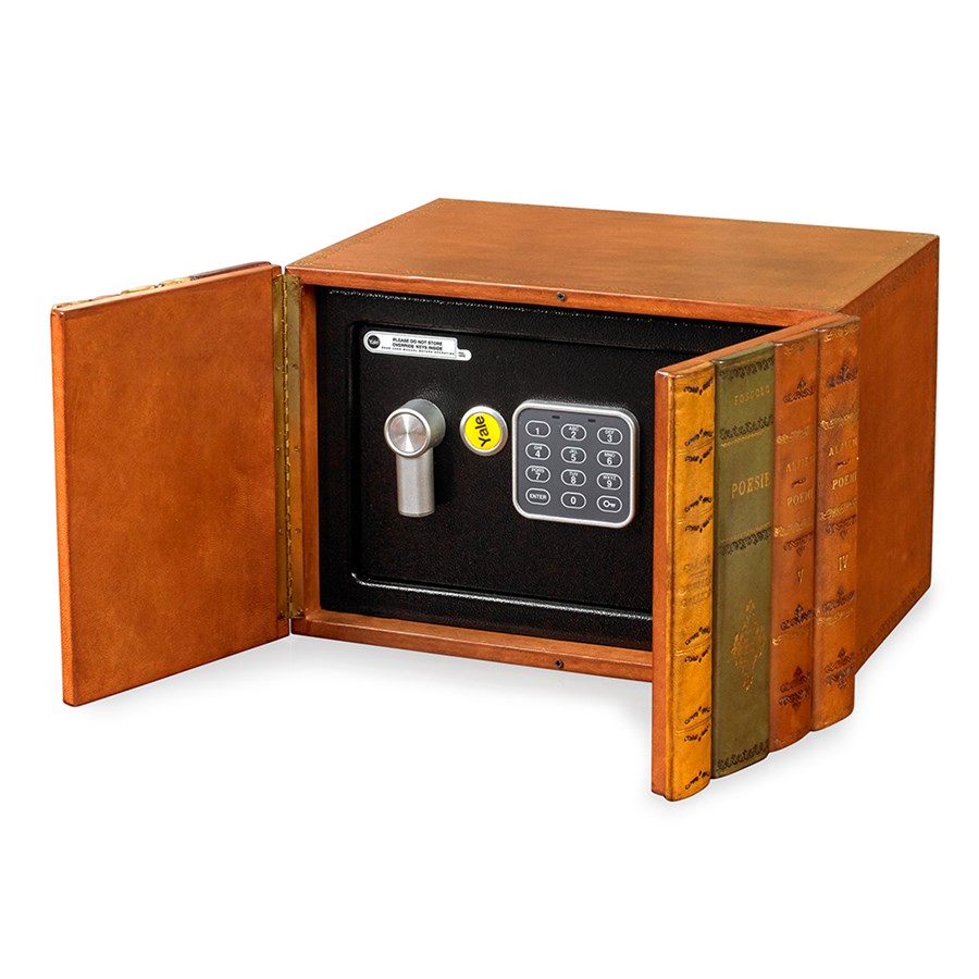 Electronic Safe Made to Look Like Leather Books