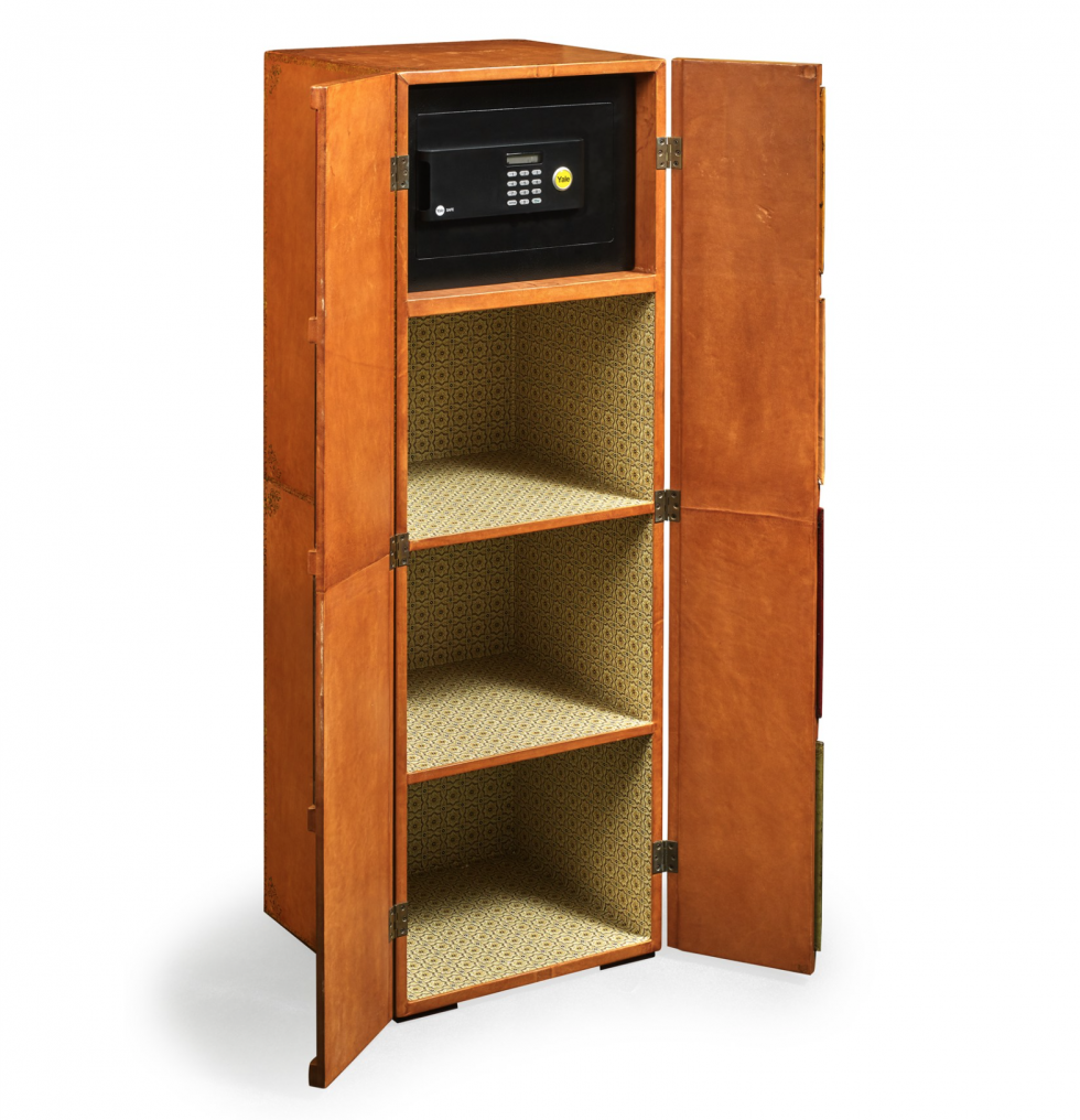 Tall Leather Bookshelf Safe StashVault Secret Stash Compartments